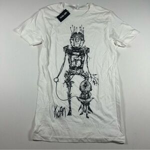 Korn shirt Women’s Small Robot Man Boyfriend Fit Hot Topic NEW WITH TAGS